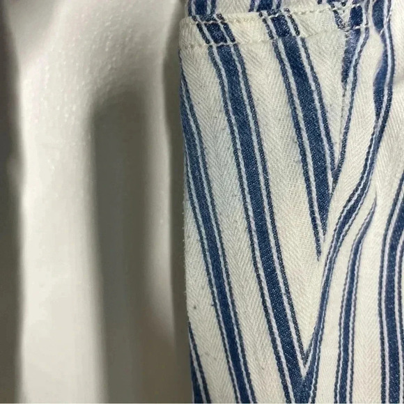 American Eagle High Rise Taper Cotton Pants Striped Size 6 - Picture 5 of 9